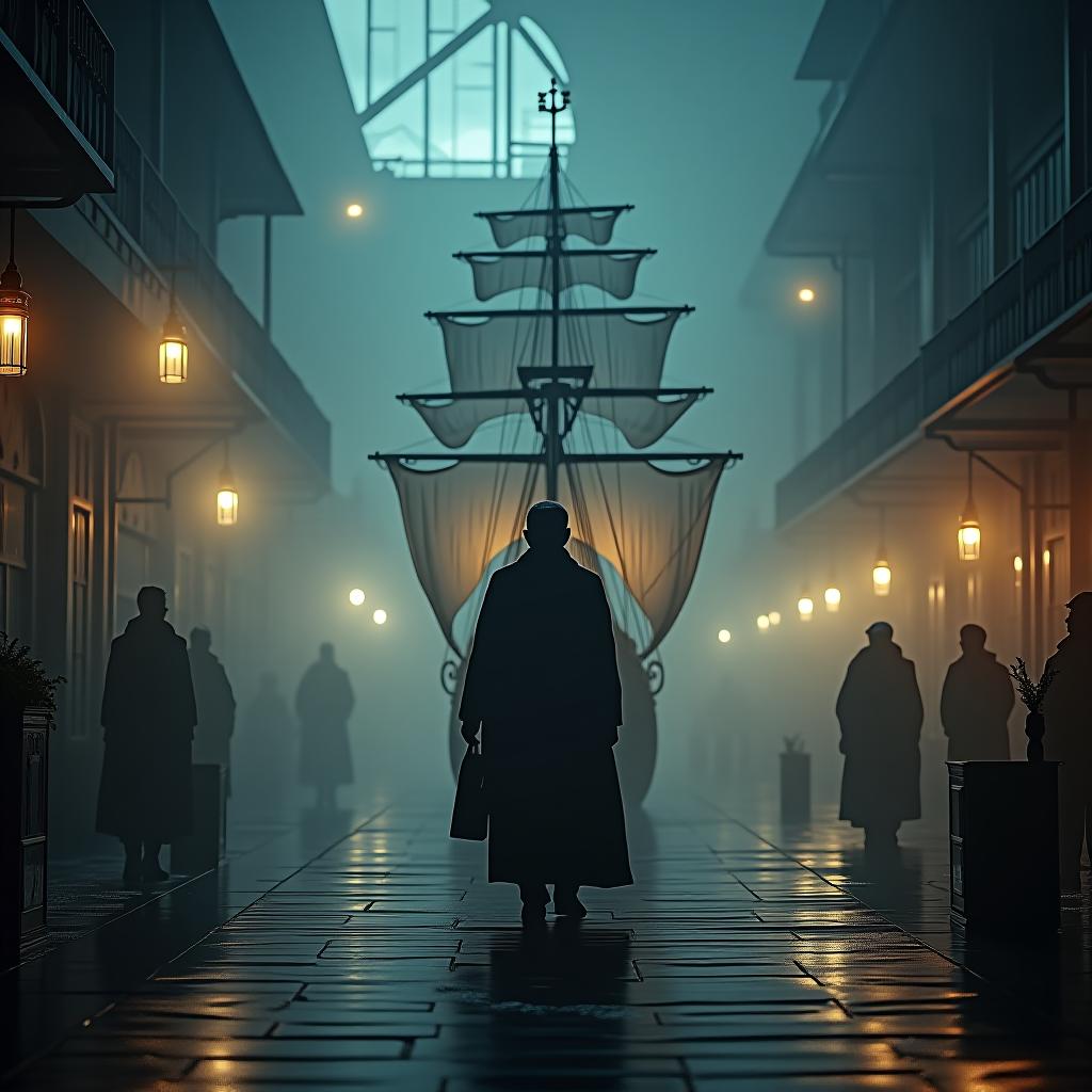  ship shop hyperrealistic, full body, detailed clothing, highly detailed, cinematic lighting, stunningly beautiful, intricate, sharp focus, f/1. 8, 85mm, (centered image composition), (professionally color graded), ((bright soft diffused light)), volumetric fog, trending on instagram, trending on tumblr, HDR 4K, 8K