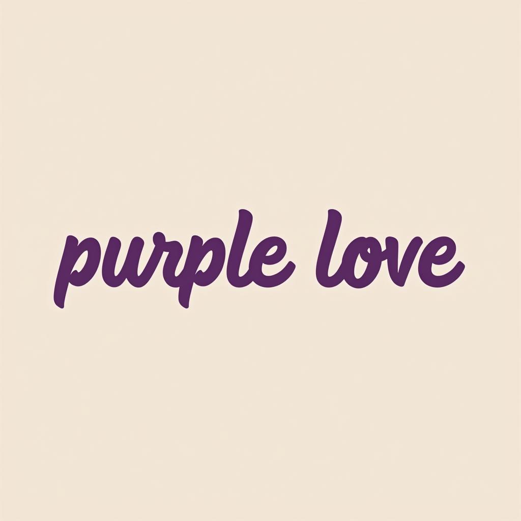  design a logo, bts, with the text 'purple love'.