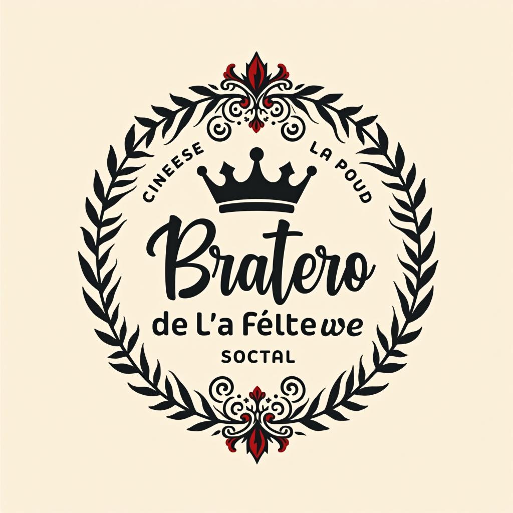  design a logo, un logo autour de la fête et du brasero, d’un style chic et épuré