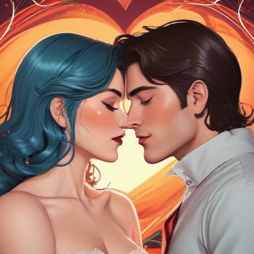 Twin flame love in Comic Art style