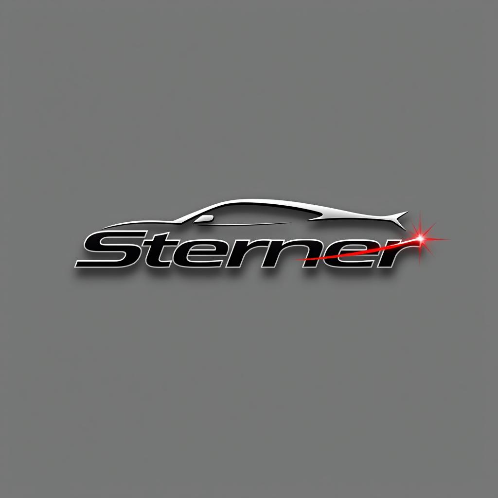  super simple car logo, text sterner & stalsberg laser service as, (logo:1.15), hq, hightly detailed, 4k