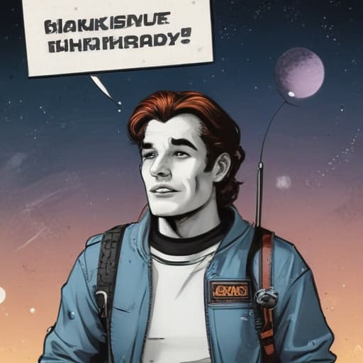 Thank god it’s Thursday’s in Comic Art style with Space background