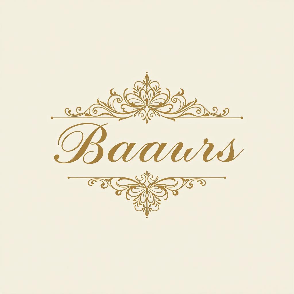  classic, timeless, and luxurious beauty logo design with graceful and refined typography and elegant floral vector hd on gold rgb background