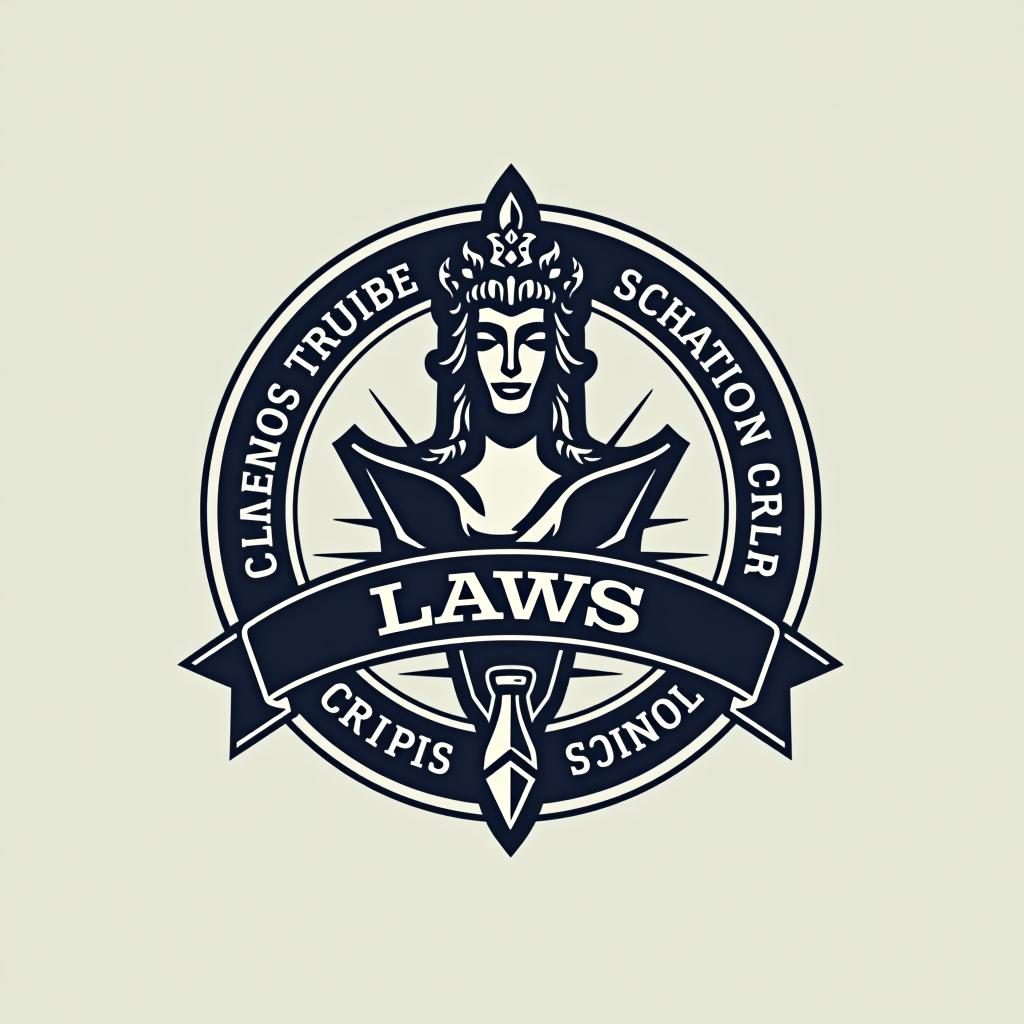  design a logo, derechos , with the text 'laws'.