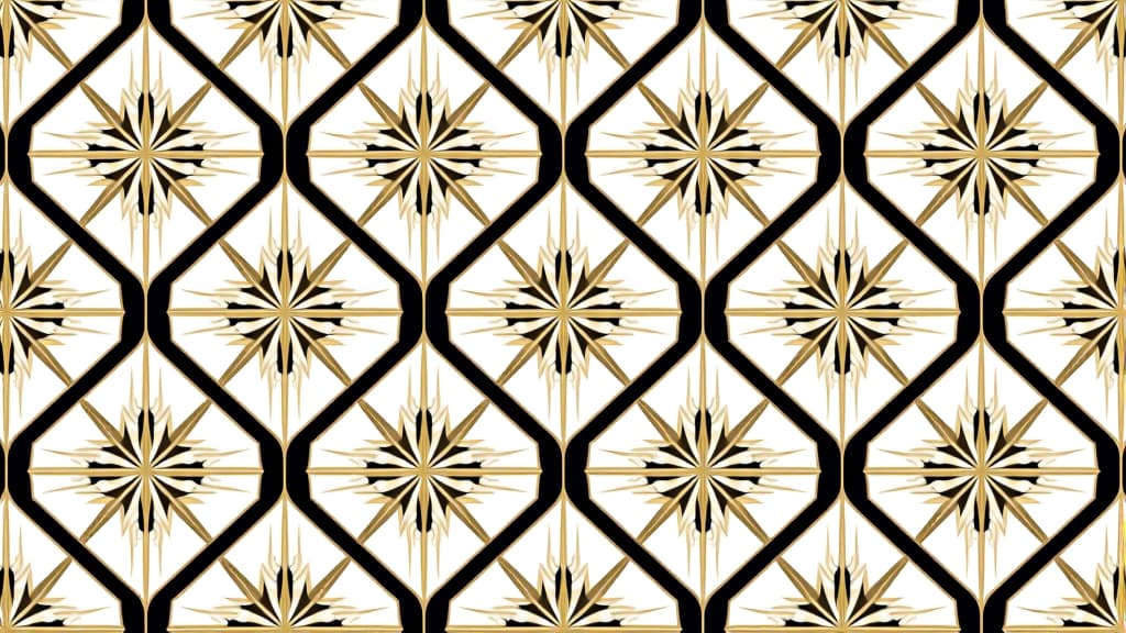  luxury geometric seamless pattern with gold hexagon shape and line, png with transparent background isolated with white highlights,