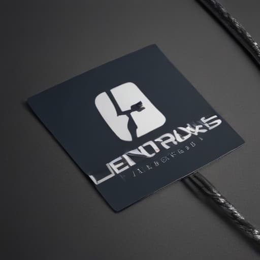 Make a modern logotype for an electrician named Leonidas, using cables socket