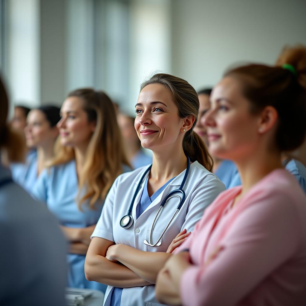  women in their forties who attended classes at a medical college.