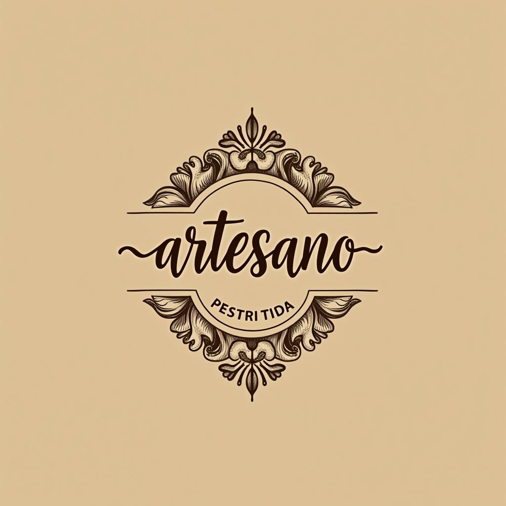  design a logo, in a pencil style. nombré de la marca “artesano” gastronomía, arte y tradición elegante y simple