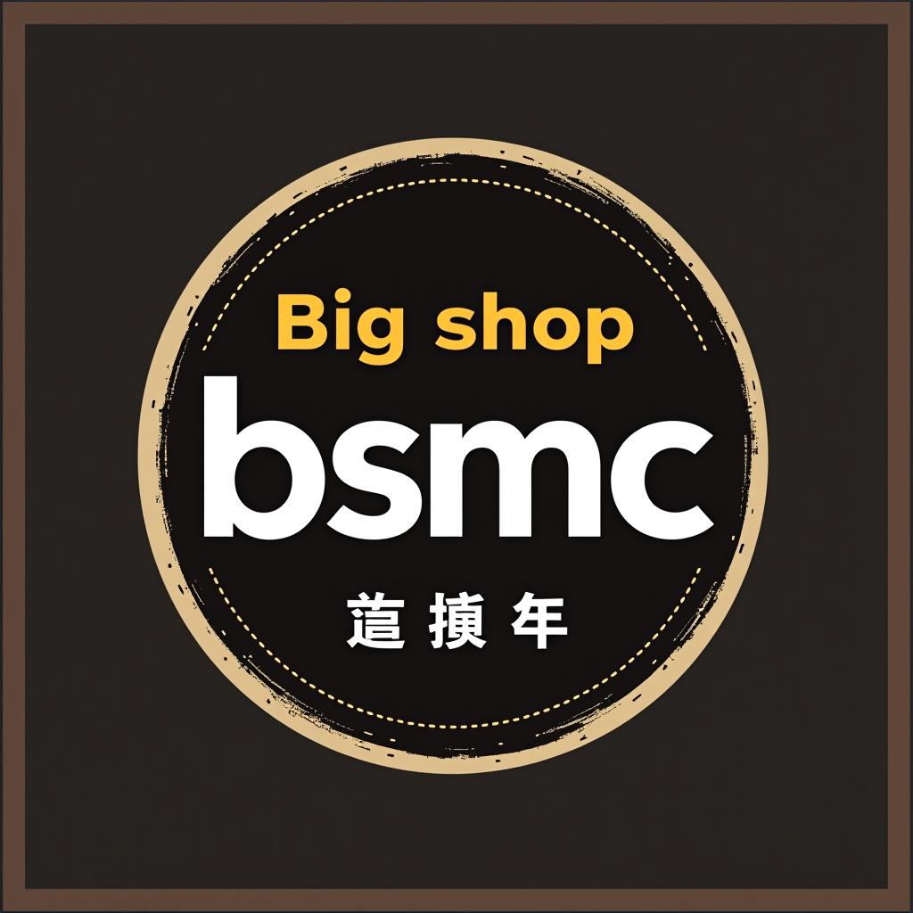  design a logo, big shop mada china , with the text 'bsmc'.