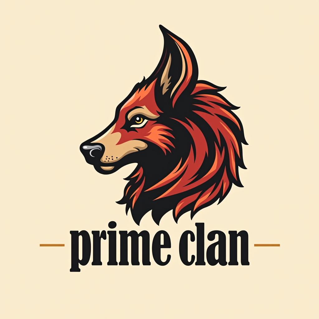  design a logo, un logo de profil avec la tête de oui oui et une inscription marquer oui oui prime, with the text 'prime clan '.