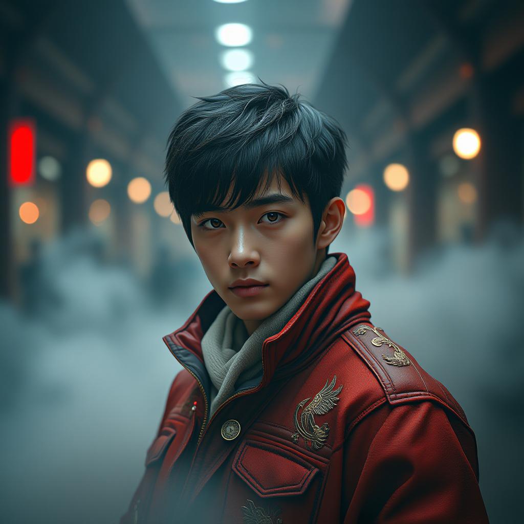  turkish youth conquers chinese company hyperrealistic, full body, detailed clothing, highly detailed, cinematic lighting, stunningly beautiful, intricate, sharp focus, f/1. 8, 85mm, (centered image composition), (professionally color graded), ((bright soft diffused light)), volumetric fog, trending on instagram, trending on tumblr, HDR 4K, 8K