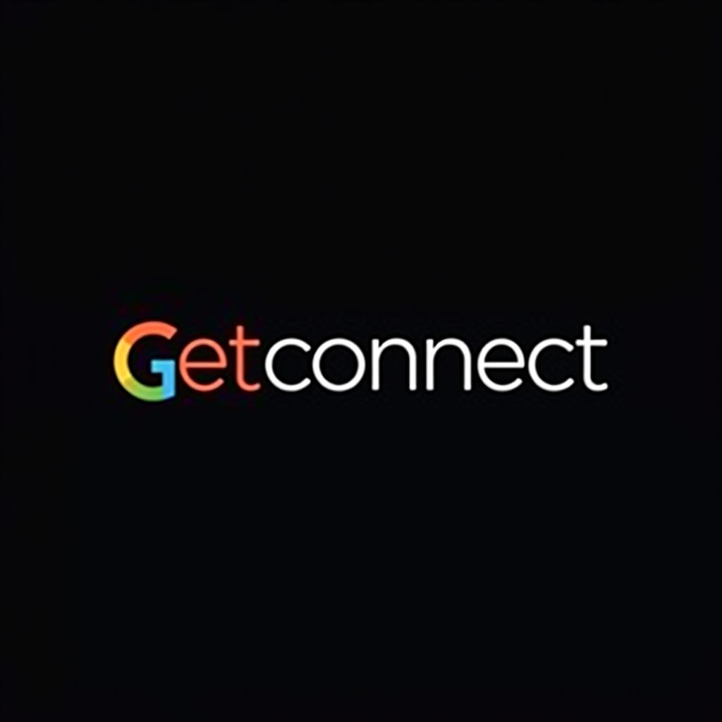  getconnect to get more clients. colors but a simple logo. just the name with a black background, (logo:1.15), hq, hightly detailed, 4k