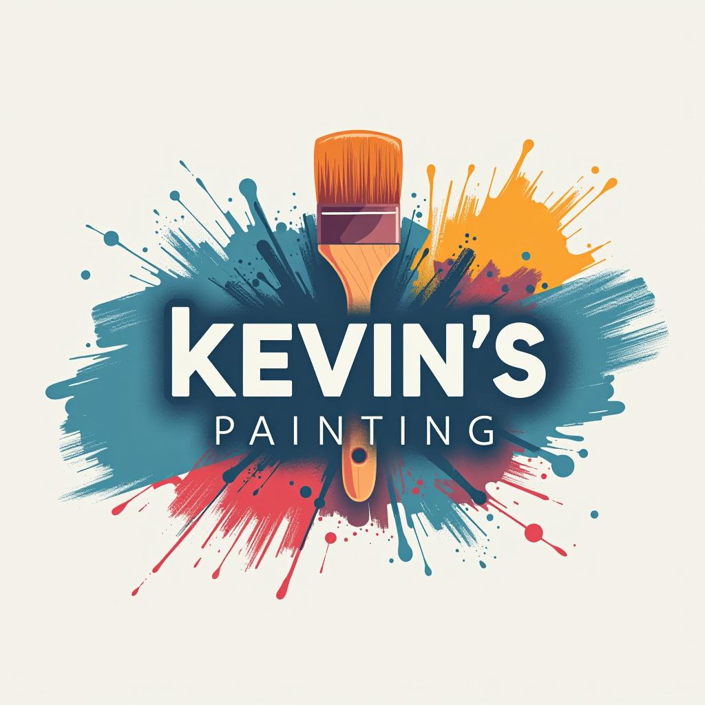  design a logo, in a abstract style. painting service , with the text 'kevin’s painting '.