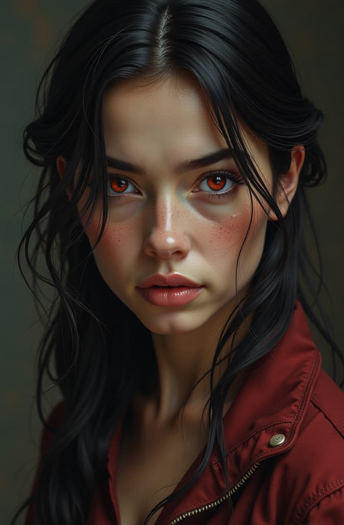  una chica joven con tetas grandes una cara de zorro cola de demonio y ojos rojos, realistic, portrait, art by donato giancola and greg rutkowski, realistic face, digital art, trending on artstation hyperrealistic, full body, detailed clothing, highly detailed, cinematic lighting, stunningly beautiful, intricate, sharp focus, f/1. 8, 85mm, (centered image composition), (professionally color graded), ((bright soft diffused light)), volumetric fog, trending on instagram, trending on tumblr, HDR 4K, 8K