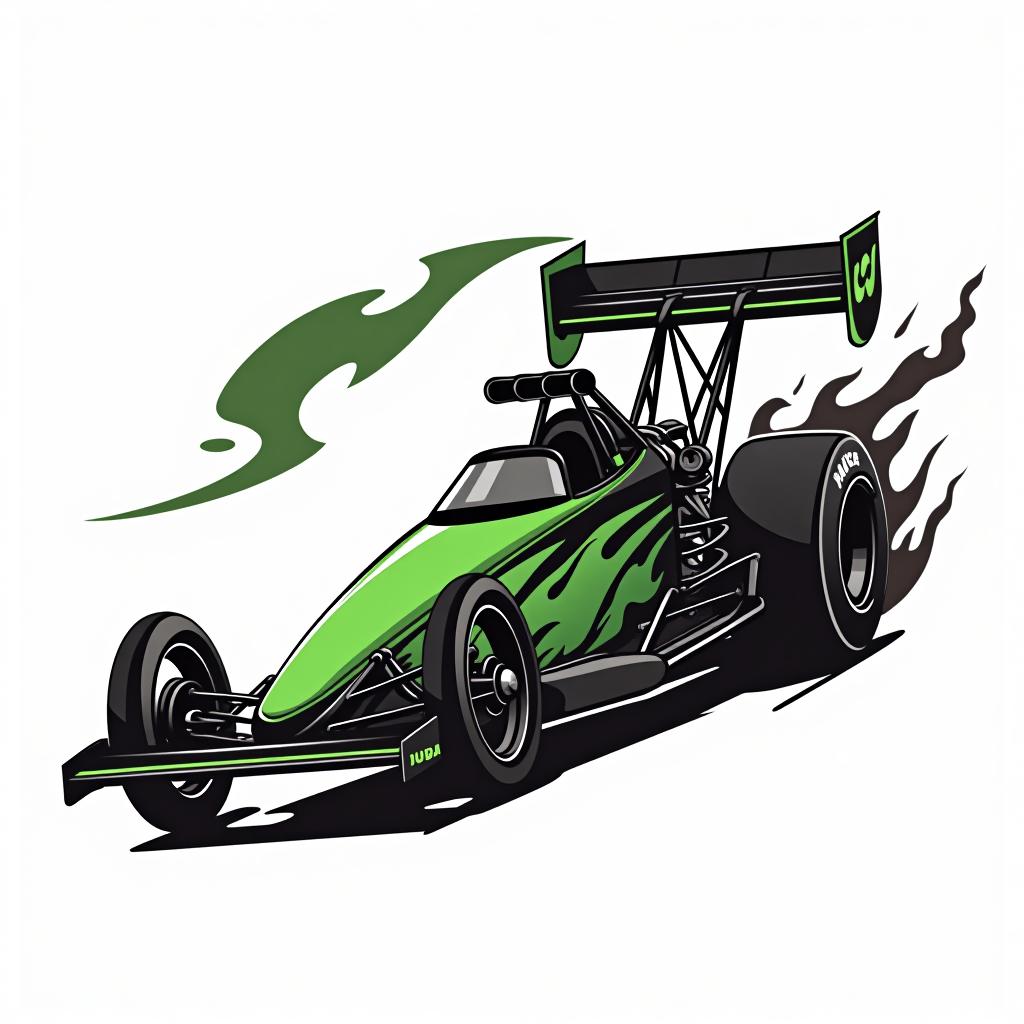  design a logo, salido racing team, use a black and green dragster