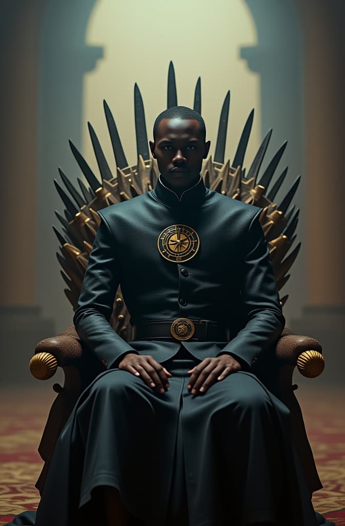  game of throne kalisy and money heist nairobi hyperrealistic, full body, detailed clothing, highly detailed, cinematic lighting, stunningly beautiful, intricate, sharp focus, f/1. 8, 85mm, (centered image composition), (professionally color graded), ((bright soft diffused light)), volumetric fog, trending on instagram, trending on tumblr, HDR 4K, 8K