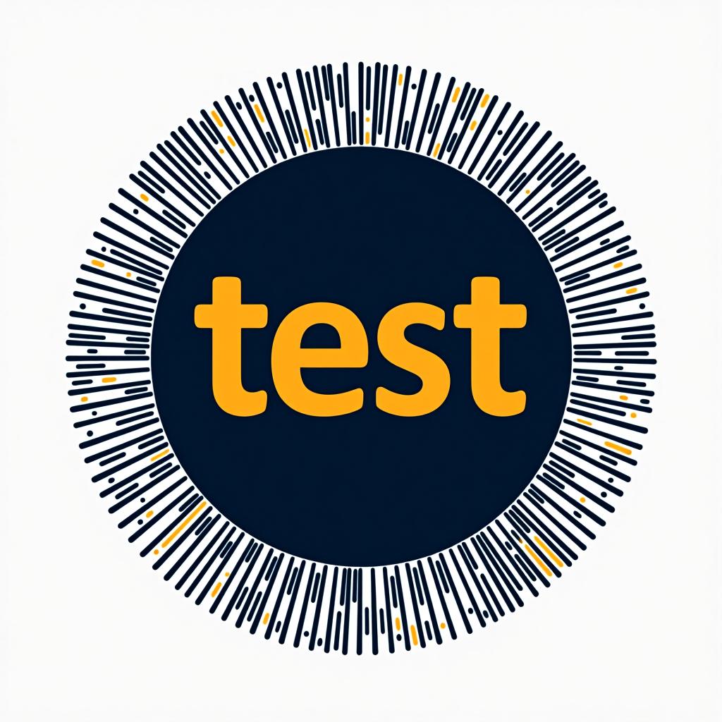  design a logo, , with the text 'test'.