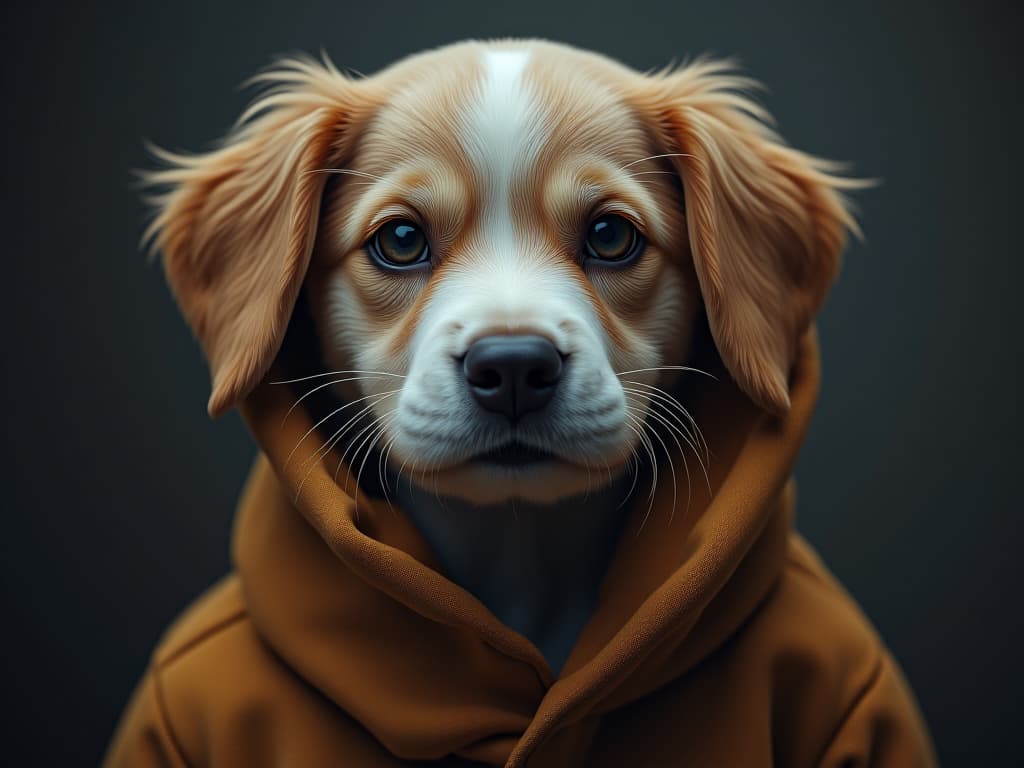  make its face look like a dog hyperrealistic, full body, detailed clothing, highly detailed, cinematic lighting, stunningly beautiful, intricate, sharp focus, f/1. 8, 85mm, (centered image composition), (professionally color graded), ((bright soft diffused light)), volumetric fog, trending on instagram, trending on tumblr, HDR 4K, 8K