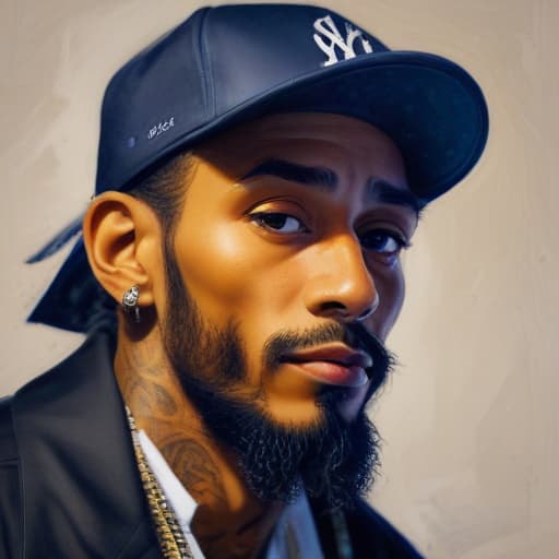 Nipsey Hussle in Oil painting style