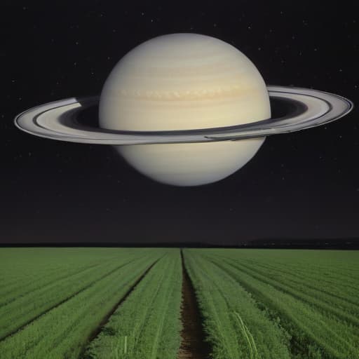 saturn album with a field