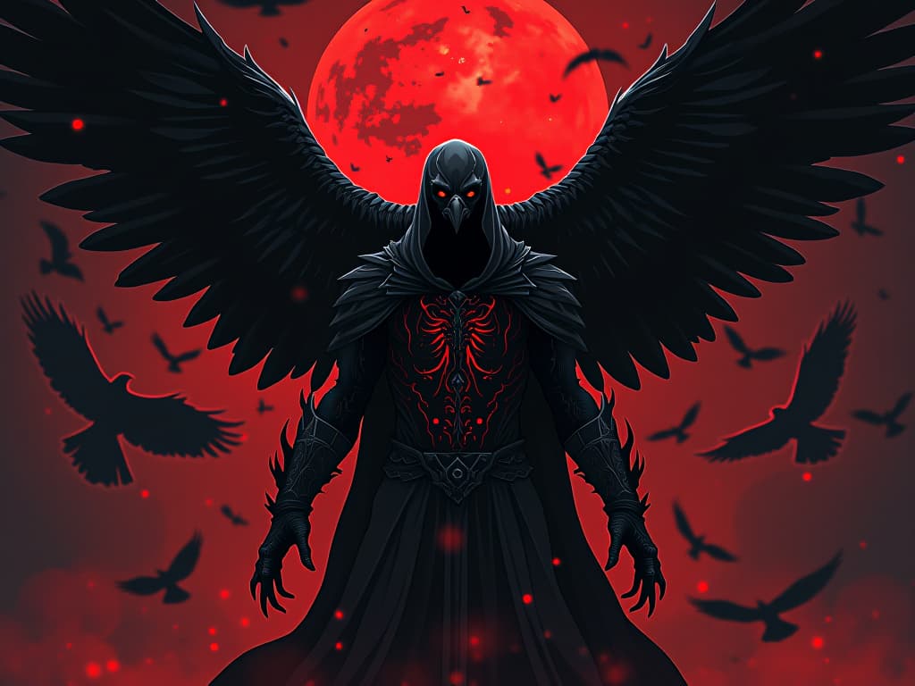  vultures circling, subject's light dimming, toxic patterns visible in air, atmosphere of predatory feeding and harsh clarity. the style is digital art illustration / modern comic book / graphic dark novel fantasy and mysterious occult, symbolic, moody lighting, esoteric vibe,high detail on character design. for the color scheme emphasize blacks and reds.