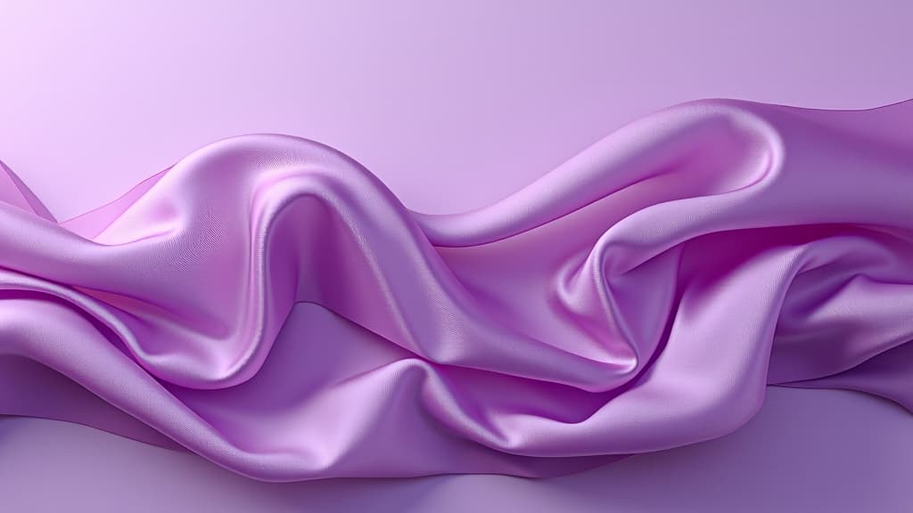  soft purple chiffon with curve and wave. beauty concept; flat lay design