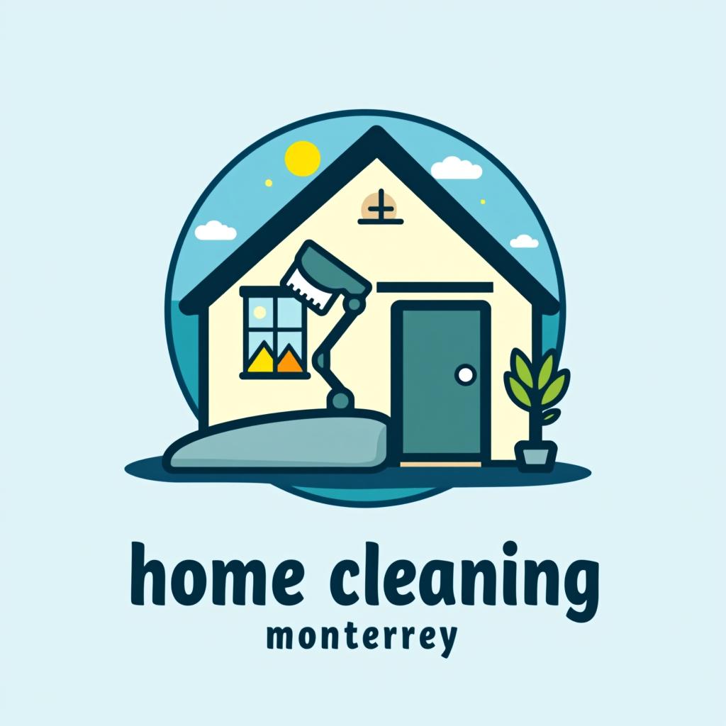  design a logo, servicio de limpieza salas,colchones,sillas,tapetes,etc.., with the text 'home cleaning monterrey '.