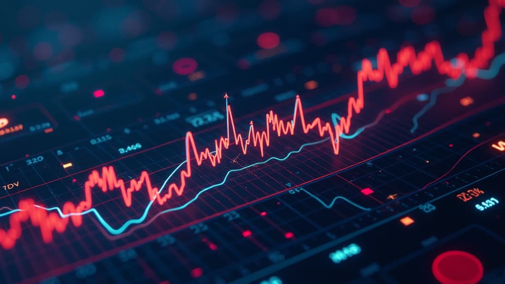  prompt: create an ultra detailed and hyper realistic image of a futuristic digital marketplace scene representing ethereum's price analysis and future outlook. the composition should feature a dynamic graph showing ethereum's stable rise, with fluctuating lines indicating its price trend. include visual representations of cryptocurrency symbols, such as the ethereum logo, subtly integrated into the design. show a blend of digital and financial elements, like glowing charts and currency exchange