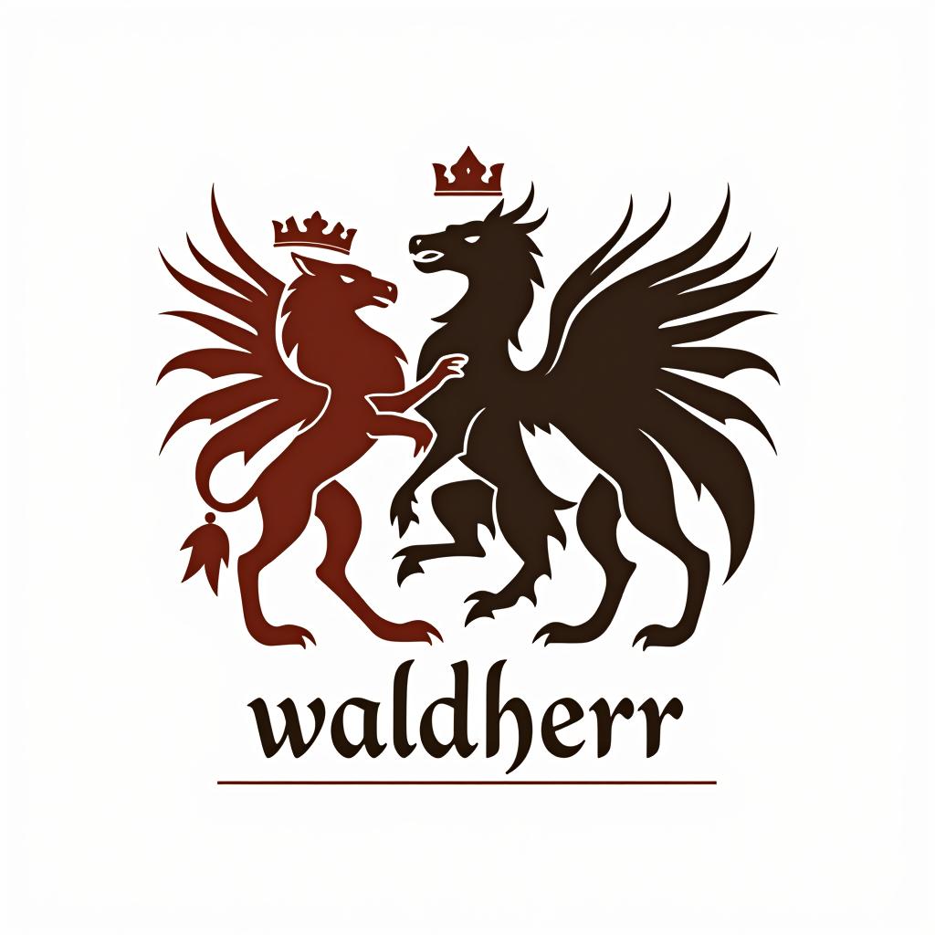  design a logo, familienwappen, alter adel, with the text 'waldherr'.