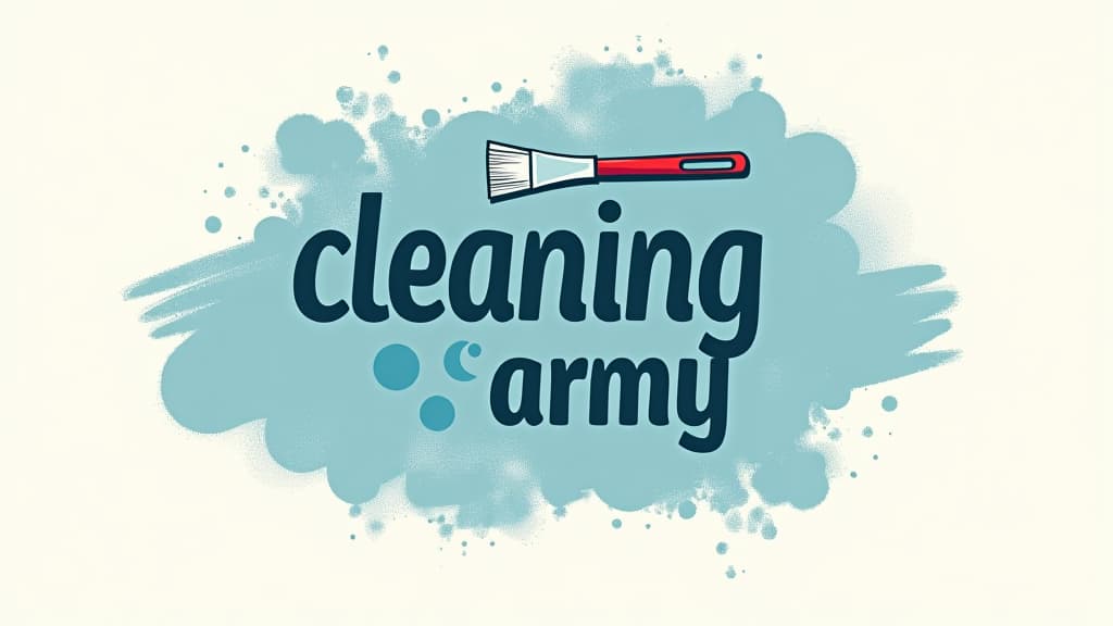  design a logo, in a minimalism style. painting service, with the text 'cleaning army '.