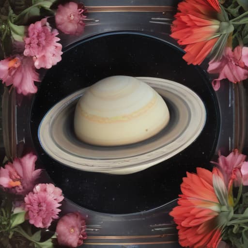 saturn album with flowers