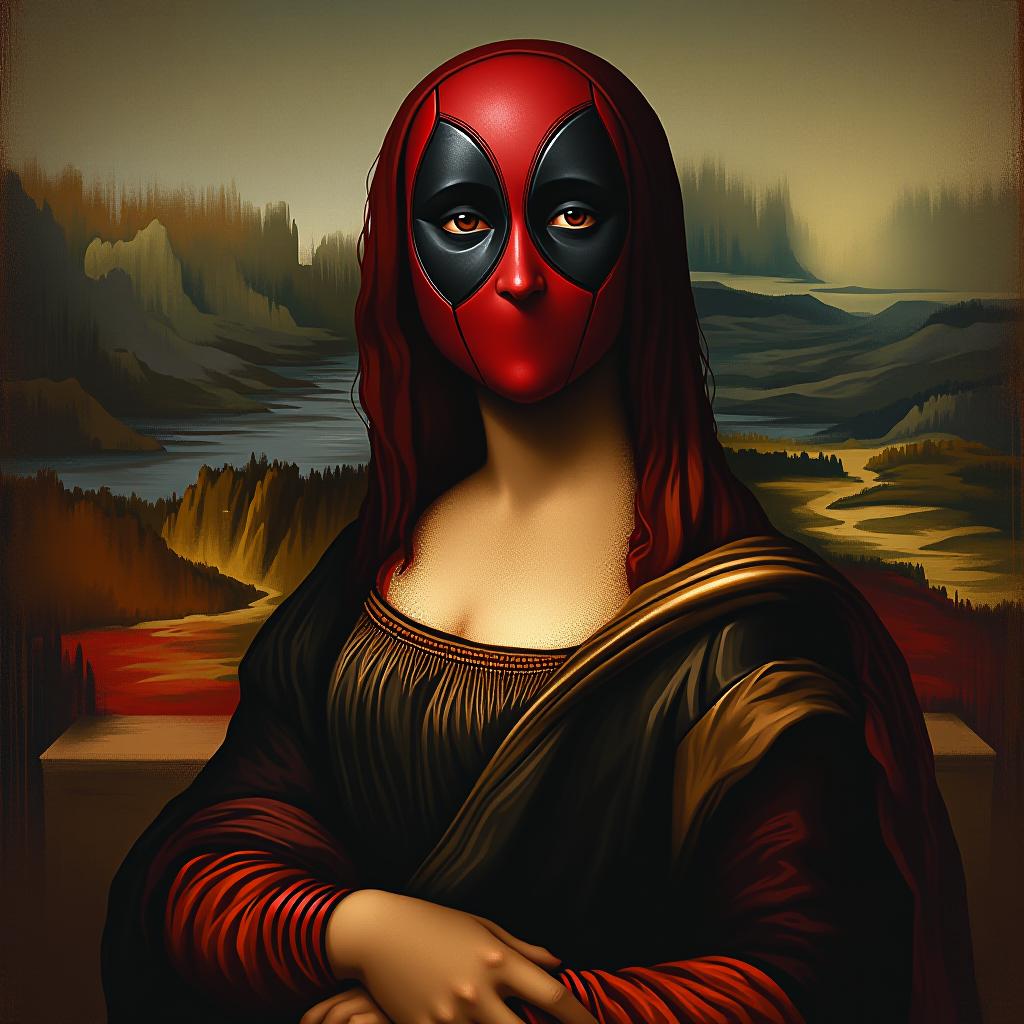  mona lisa as deadpool