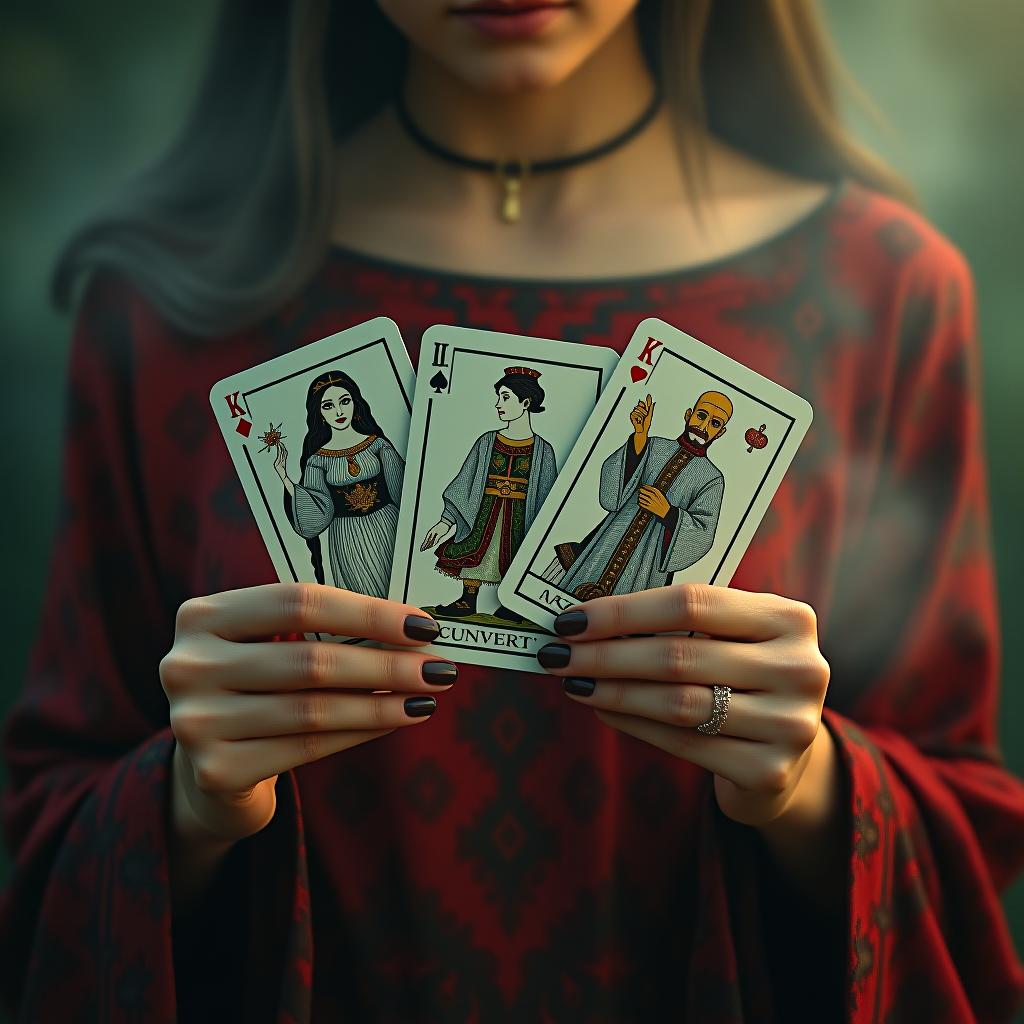  esthetic of tarot card close image with most powerful cards in the center hyperrealistic, full body, detailed clothing, highly detailed, cinematic lighting, stunningly beautiful, intricate, sharp focus, f/1. 8, 85mm, (centered image composition), (professionally color graded), ((bright soft diffused light)), volumetric fog, trending on instagram, trending on tumblr, HDR 4K, 8K