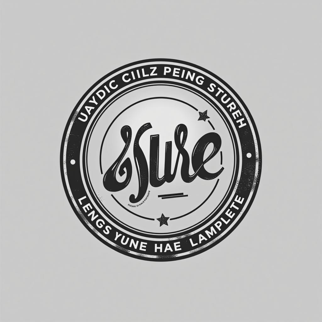  le!sure , (logo:1.15), black and white, hq, hightly detailed, 4k