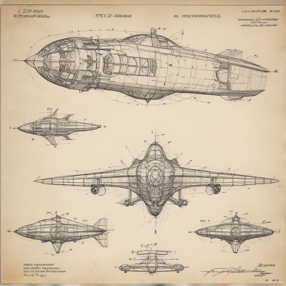 patent drawing style forflying vehicle