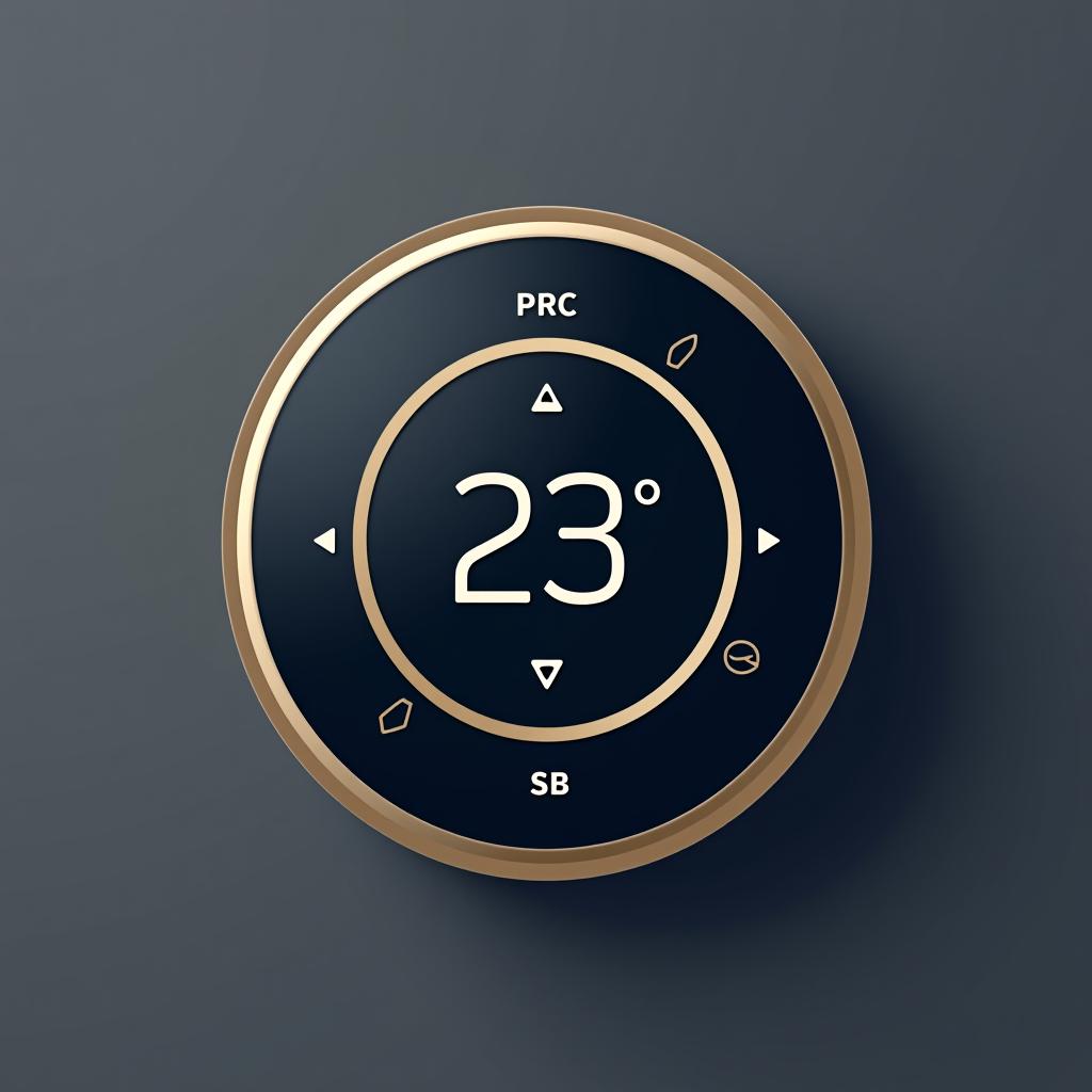  design a logo, in a threedrender style. maison thermostat connecté , with the text 'techno pro services '.