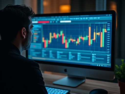  make a true to life, photo realistic photograph, of a person looking at the control chart while also looking at a computer screen with many charts on the computer screen