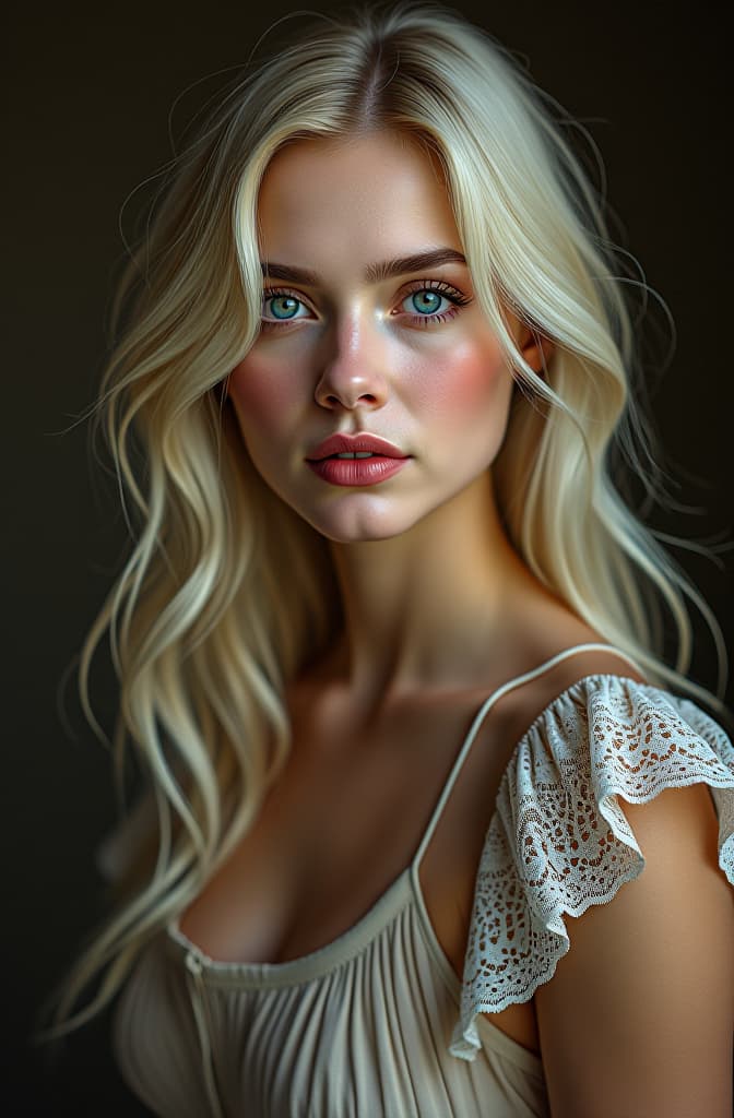   blonde full body, realistic, portrait, art by donato giancola and greg rutkowski, realistic face, digital art, trending on artstation hyperrealistic, full body, detailed clothing, highly detailed, cinematic lighting, stunningly beautiful, intricate, sharp focus, f/1. 8, 85mm, (centered image composition), (professionally color graded), ((bright soft diffused light)), volumetric fog, trending on instagram, trending on tumblr, HDR 4K, 8K