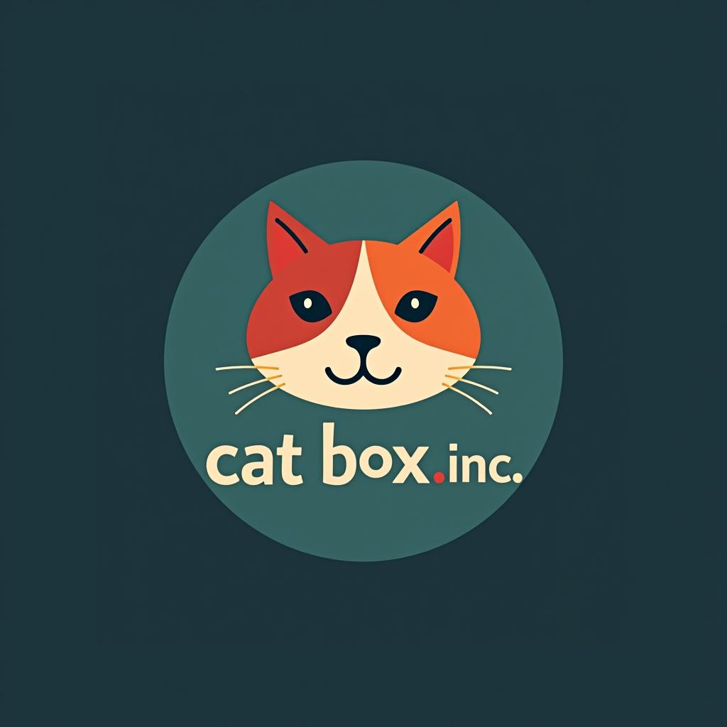  design a logo, génère moi un logo pour les événements communautaires de ma communauté whatsapp (cat box.inc), with the text 'cat box.inc'.