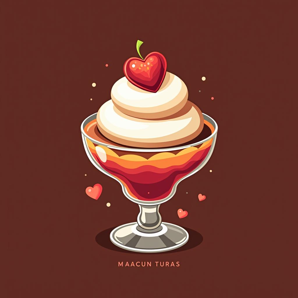  design a logo, fresas con crema y helado