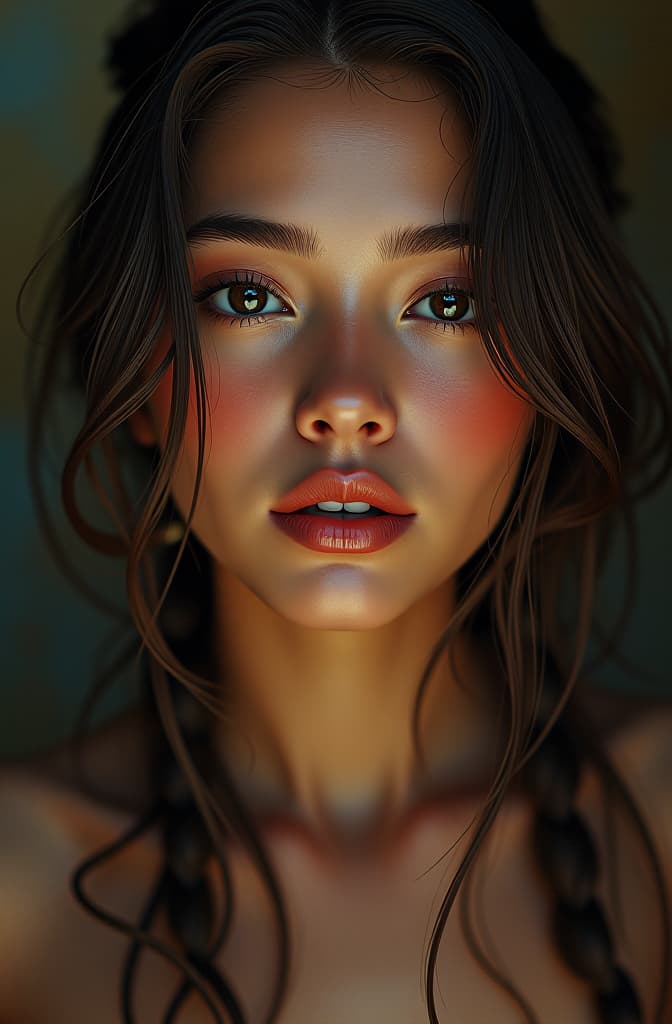  chica joven d, realistic, portrait, art by donato giancola and greg rutkowski, realistic face, digital art, trending on artstation hyperrealistic, full body, detailed clothing, highly detailed, cinematic lighting, stunningly beautiful, intricate, sharp focus, f/1. 8, 85mm, (centered image composition), (professionally color graded), ((bright soft diffused light)), volumetric fog, trending on instagram, trending on tumblr, HDR 4K, 8K