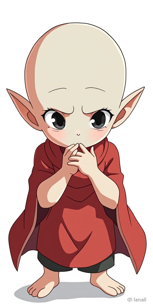  anime, anime sytle, anime image, cartoon, real cartoon, real anime, 2d anime of gollum, white backround,