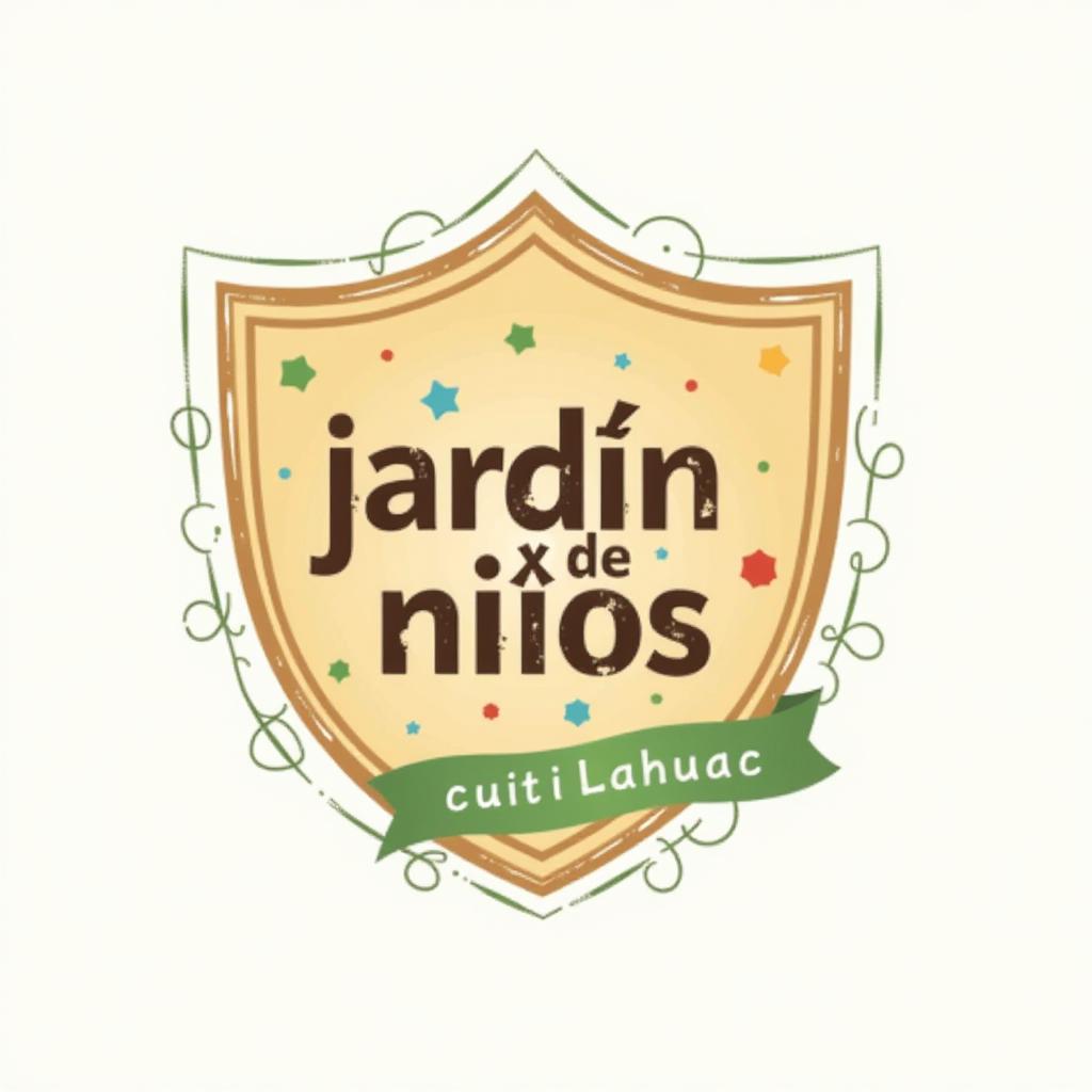  design a logo, escudo para prescolar , with the text 'jardín de niños cuitlahuac '.