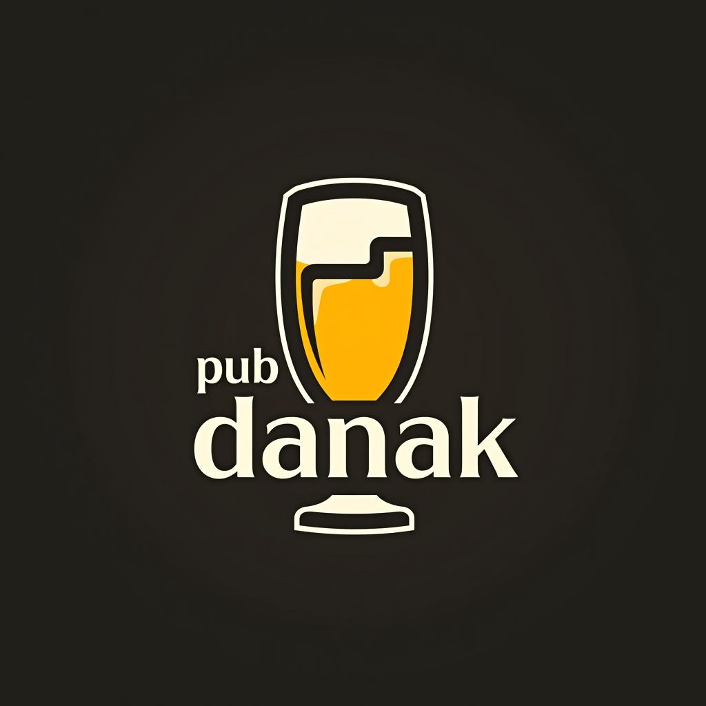  design a logo, bar de copas “pub danak”, with the text 'pub danak'.