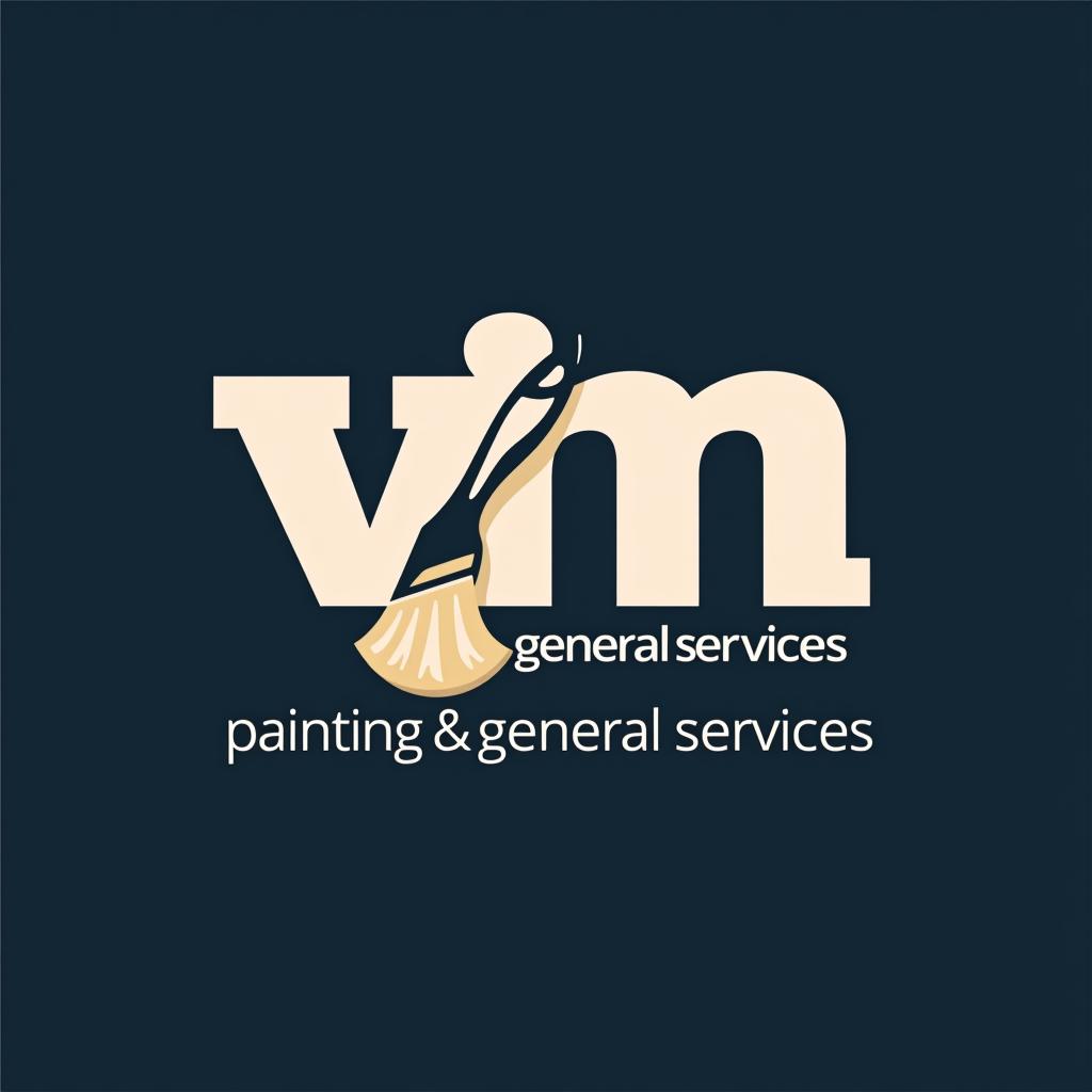  design a logo, , with the text 'vm painting & general services '.