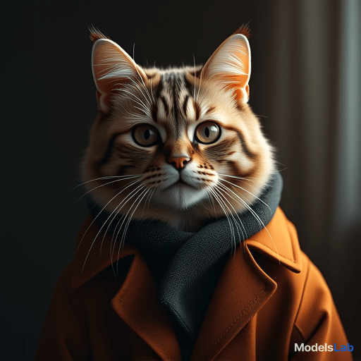  cat hyperrealistic, full body, detailed clothing, highly detailed, cinematic lighting, stunningly beautiful, intricate, sharp focus, f/1. 8, 85mm, (centered image composition), (professionally color graded), ((bright soft diffused light)), volumetric fog, trending on instagram, trending on tumblr, HDR 4K, 8K