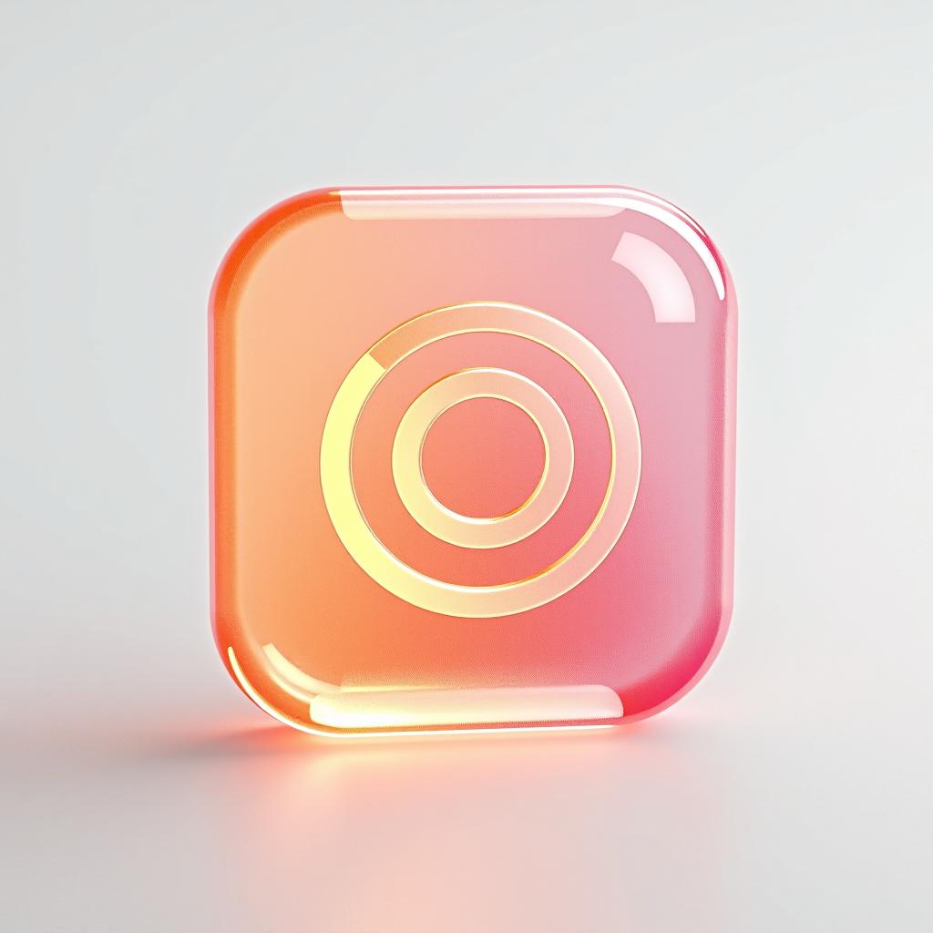  [instagram] icon, peach gradient, white background, frosted glass, transparent sense of science and technology, ultra minimalist appearance, bright color, studio lighting, peach and white background, industrial design, a wealth of details, ultra high definition, dribble, pinterest, ray tracing, isometric view, blender, c4d, oc renderer seed 3062166470 v 6.0 style raw hyperrealistic, full body, detailed clothing, highly detailed, cinematic lighting, stunningly beautiful, intricate, sharp focus, f/1. 8, 85mm, (centered image composition), (professionally color graded), ((bright soft diffused light)), volumetric fog, trending on instagram, trending on tumblr, HDR 4K, 8K