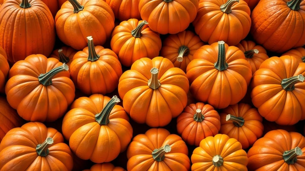  pattern of pumpkins, the whole background is in pumpkins, top view ar 16:9 {prompt}, maximum details