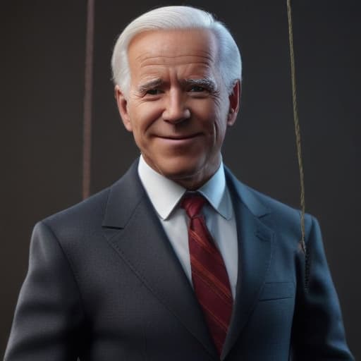 puppet on a string joe biden, ultra realistic, 3d, digital art, artstation, octane render, dynamic, high qualitydetailed, intricate, full of colour