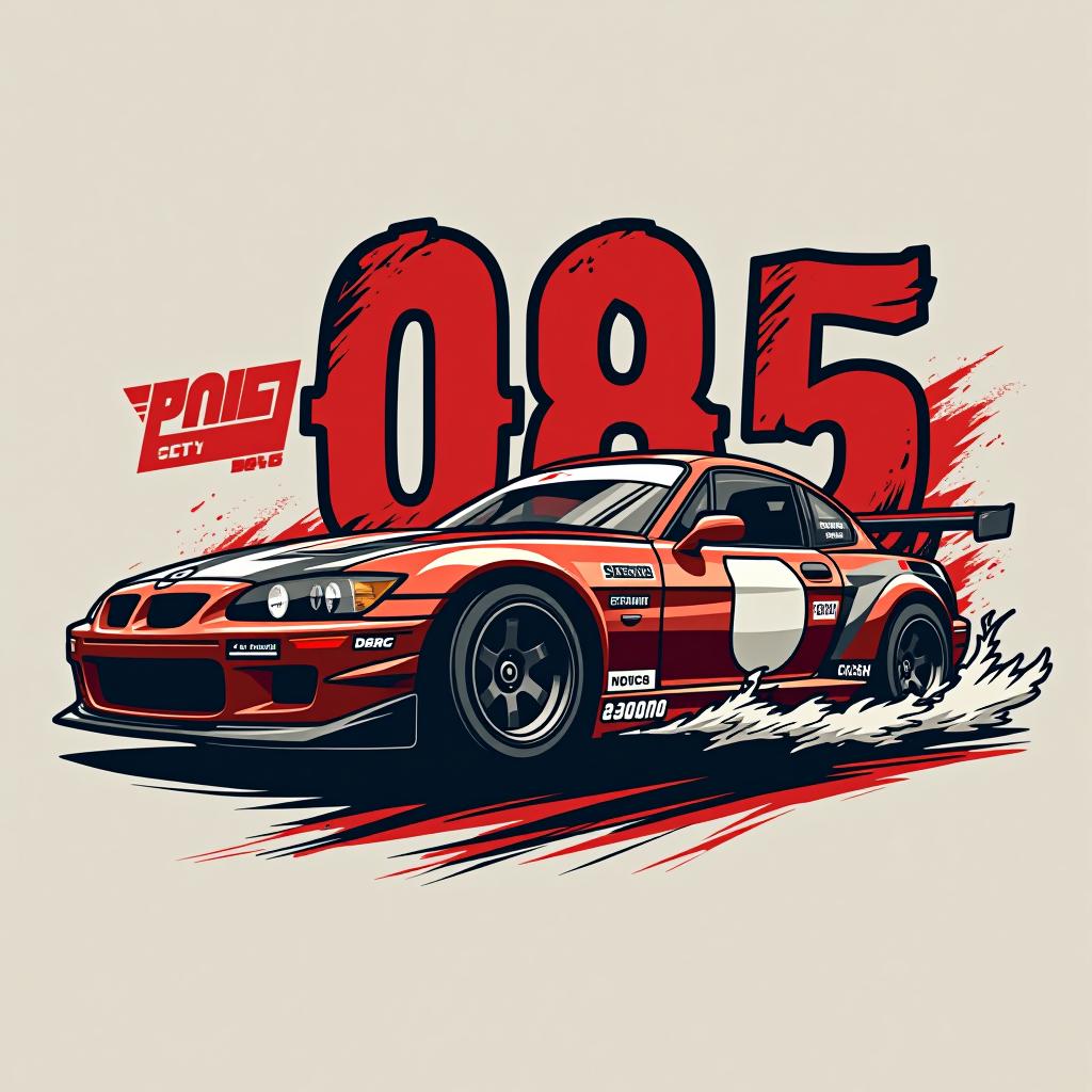  design a logo, equipe de carros de corrida motores arrancadas drift , with the text '085 gang'.